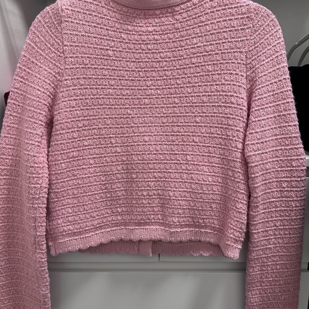 Pink Textured Cardigan - Picture 2 of 2
